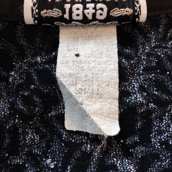 1849 black & white button western blouse - Picture 12 of 15